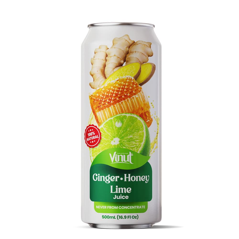 VINUT 100%-ban természetes gyömbér, méz és lime ital, 16.9 fl oz - Nem sűrítményből készült