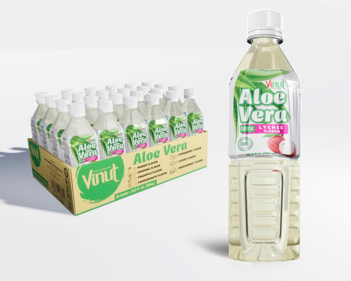 VINUT Licsi ízű aloe verás ital 500ml