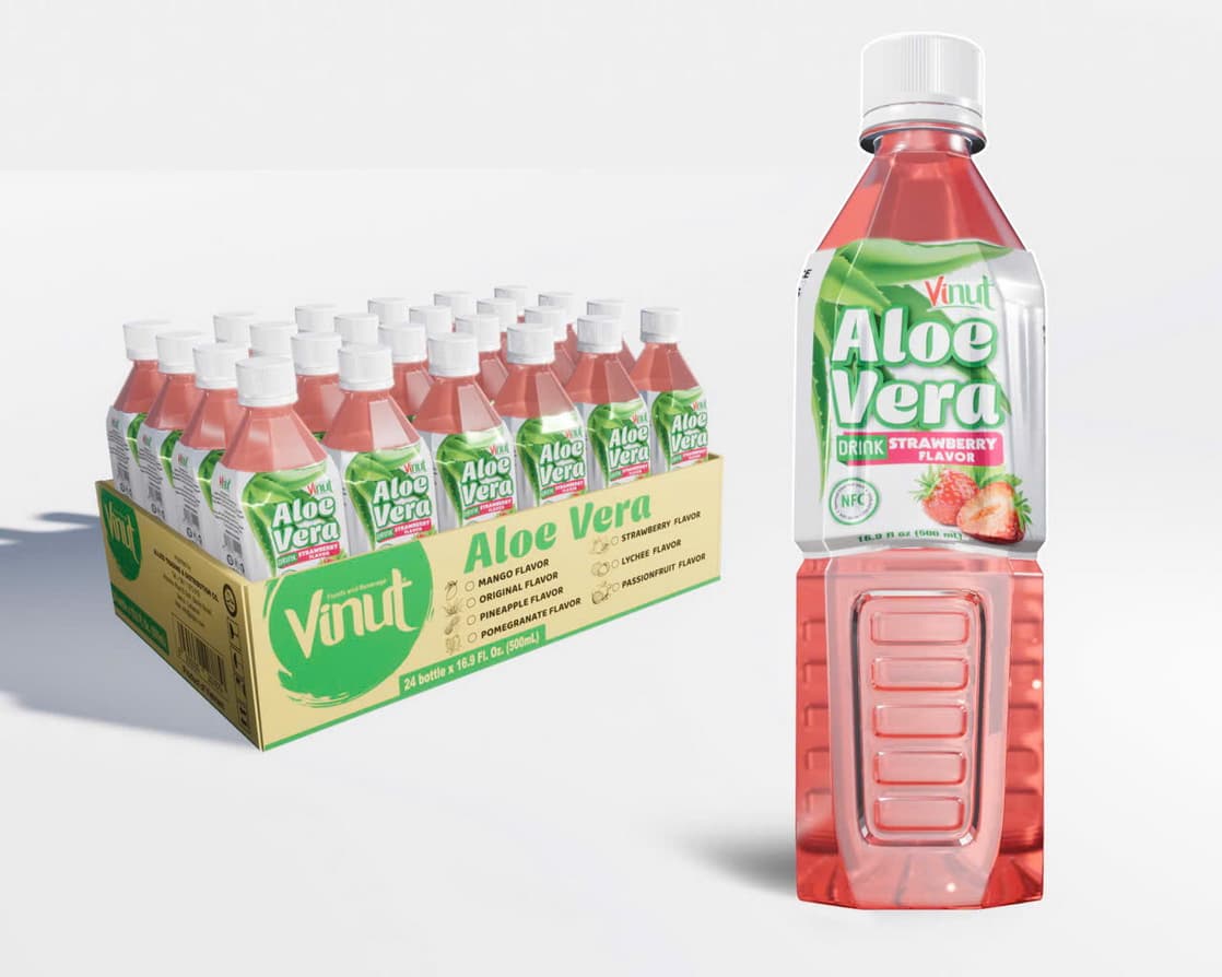 VINUT Aloe vera ital eper ízesítéssel 500ml