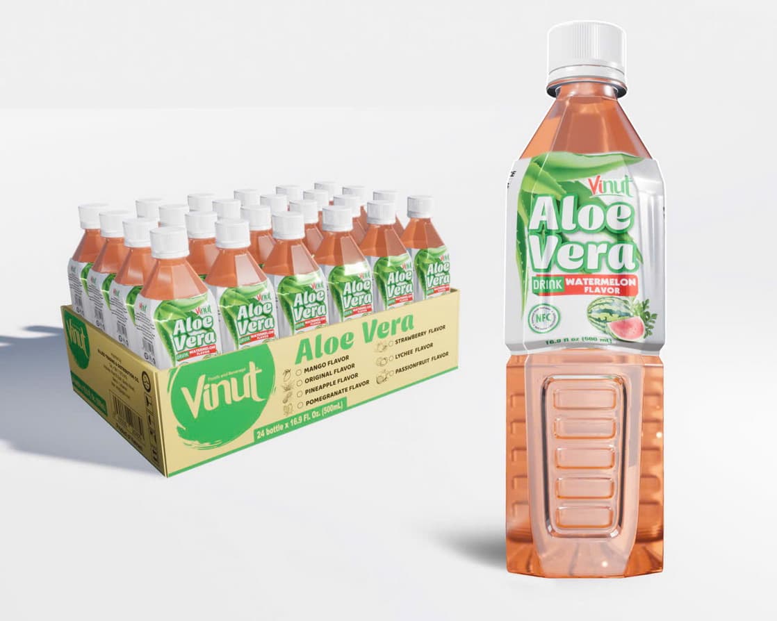 VINUT Aloe Vera ital görögdinnye ízesítéssel 500ml