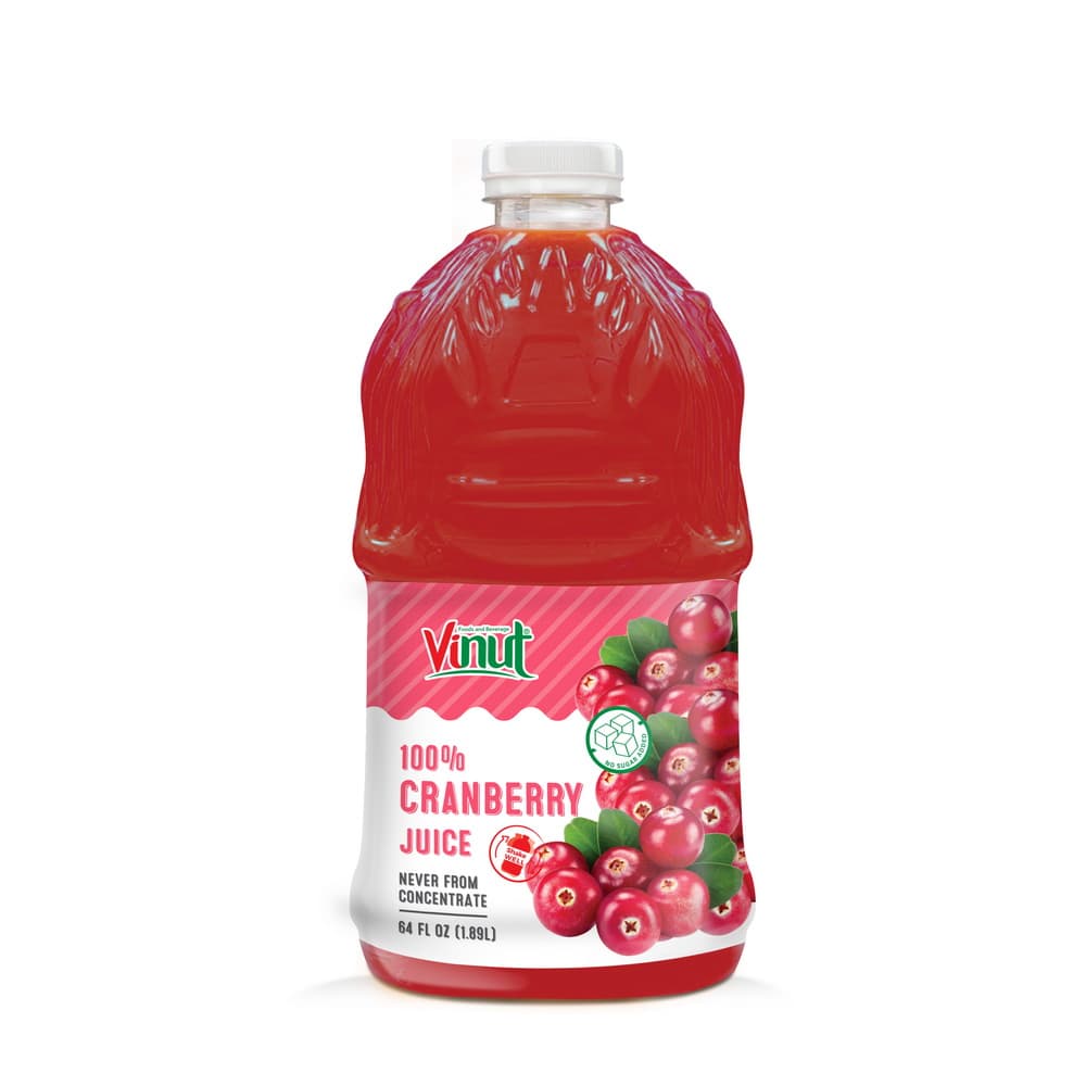 VINUT 100% Tőzegáfonyalé, Nem Sűrítményből Készült, PET Palack, 64 fl oz 1.89 L