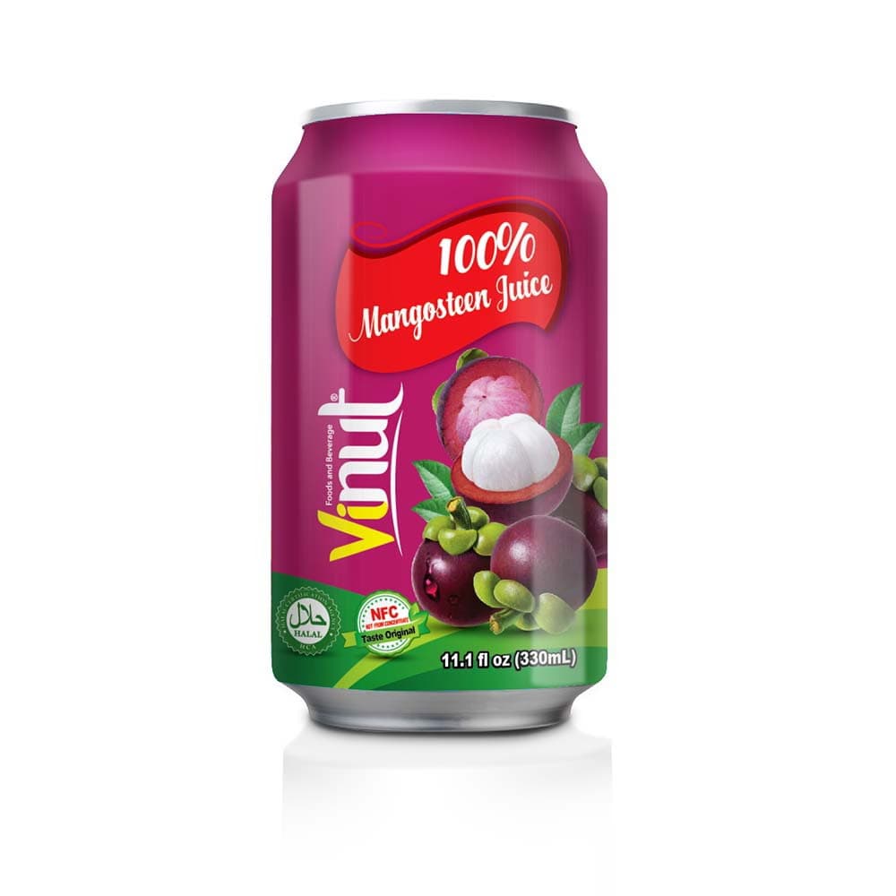 VINUT 100%-os Mangosztánlé, 11.1 fl oz (330 mL) dobozos