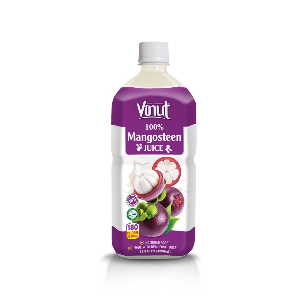 VINUT 100% Mangosztán Gyümölcslé, NFC, Hozzáadott Cukor Nélkül, PET Palack, 33.8 fl oz 1000 mL