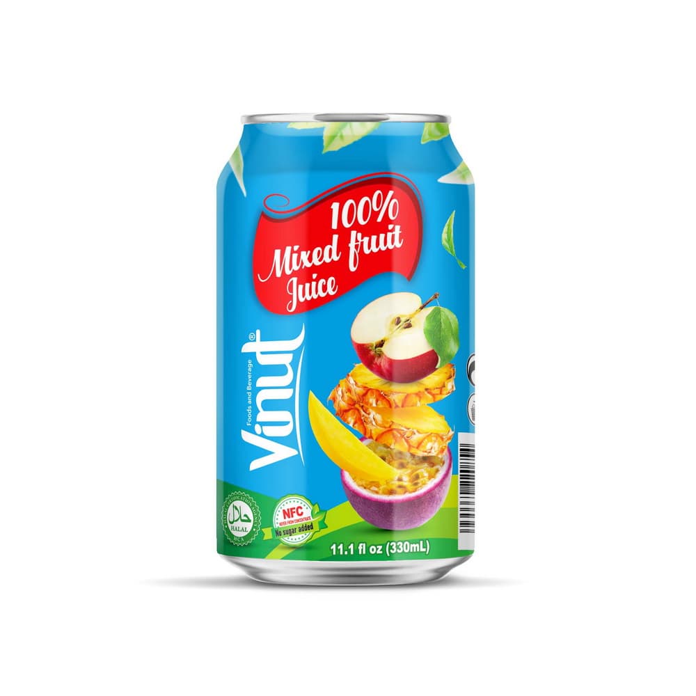 VINUT 100%-os vegyes gyümölcslé, NFC, Hozzáadott cukor nélkül, 11.1 fl oz 330 mL
