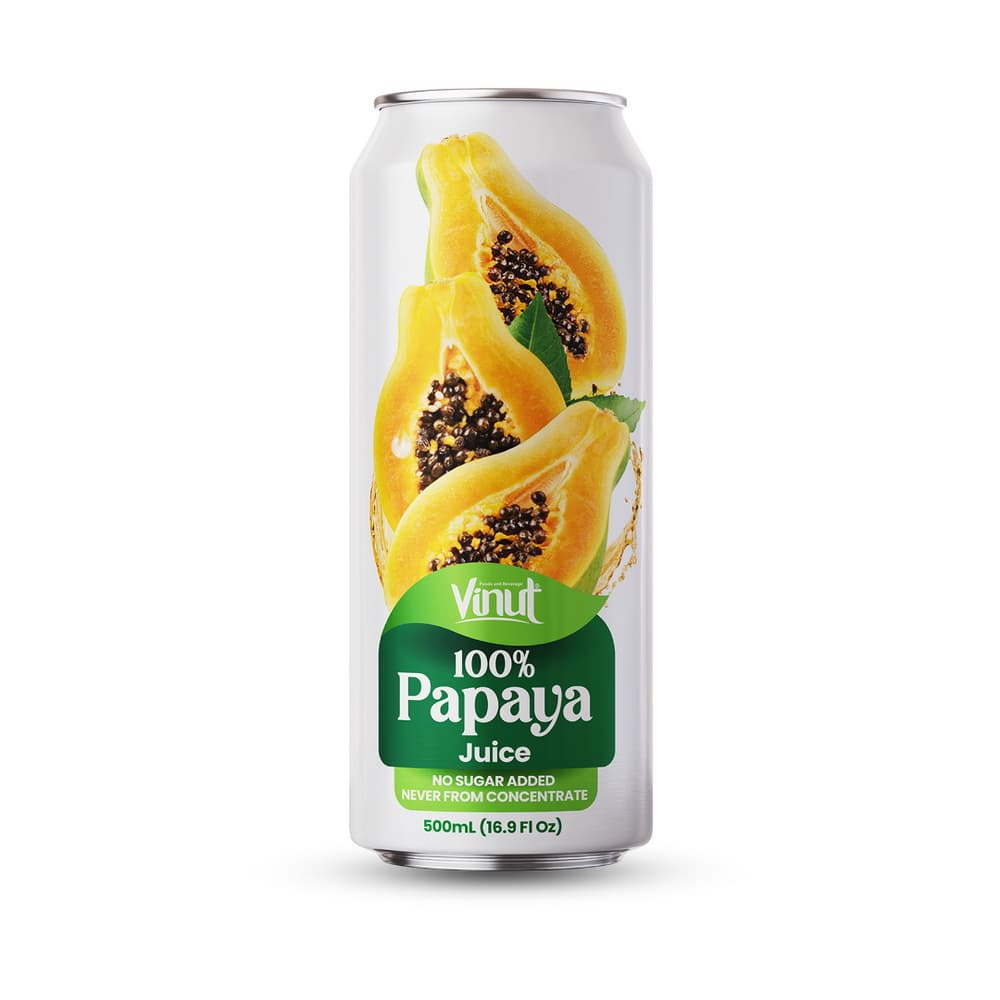 VINUT 100%-os papayalé, hozzáadott cukor nélkül, nem sűrítményből, vékony doboz, 16.9 fl oz 500 mL