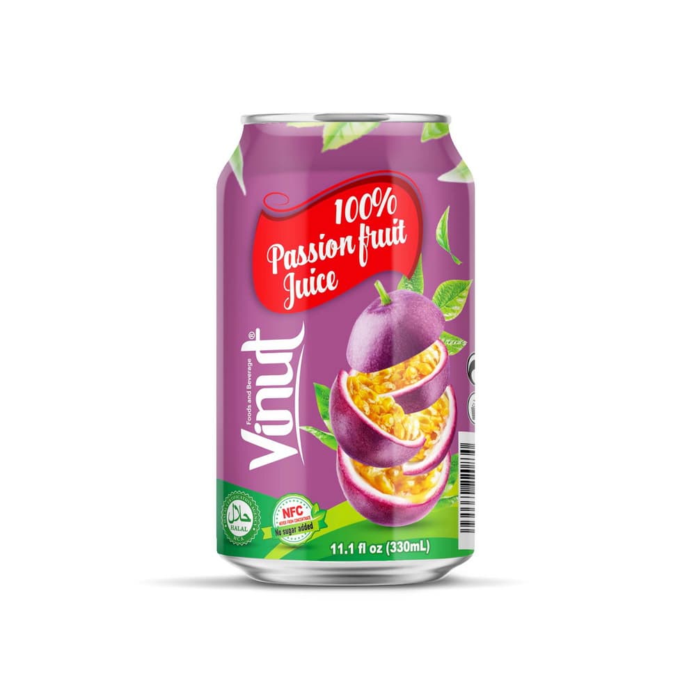 VINUT 100% Maracujalé, NFC, Hozzáadott cukor nélkül, Dobozos, 11.1 fl oz 330 mL