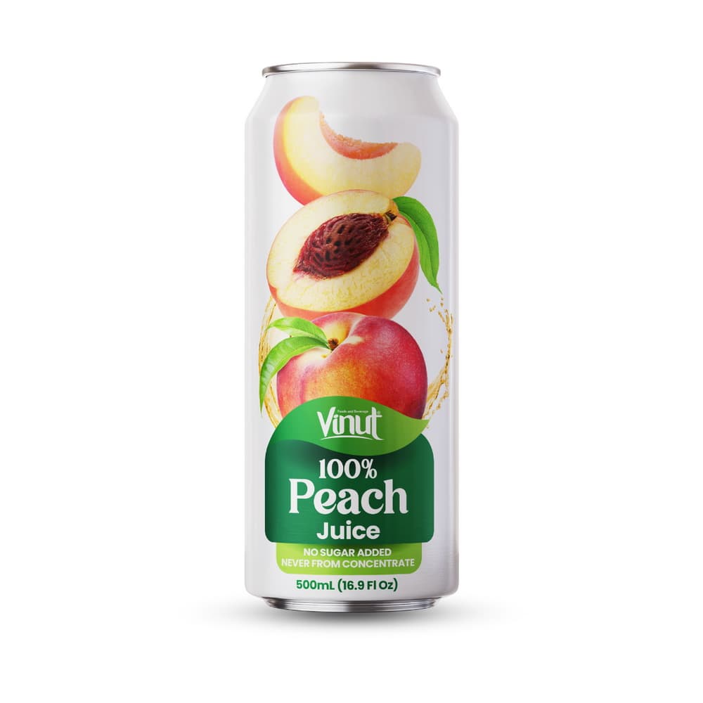 VINUT 100%-os Őszibaracklé, Hozzáadott cukor nélkül, Nem sűrítményből, 16.9 fl oz 500 mL