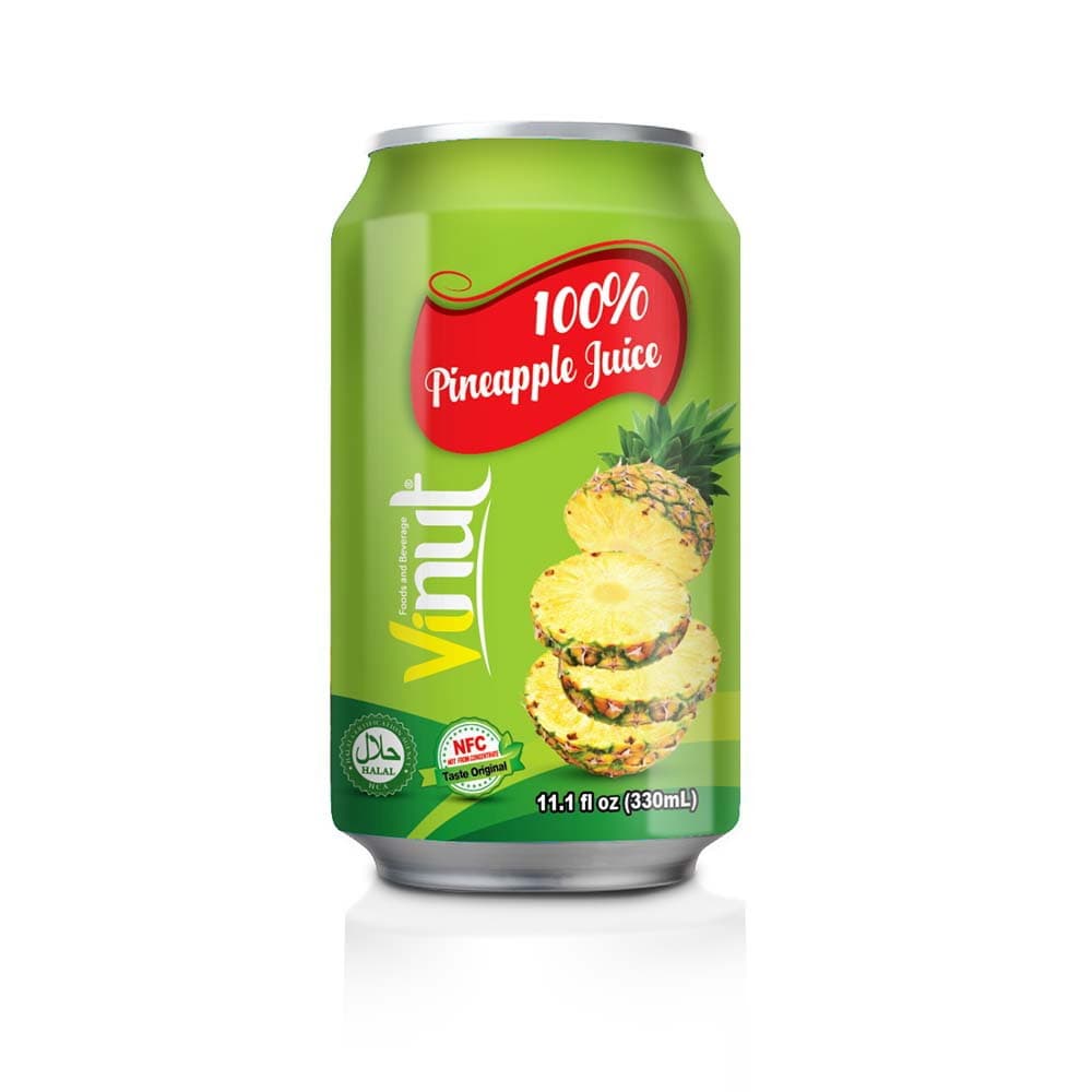 VINUT 100% Ananászlé, 11.1 fl oz (330 mL) doboz