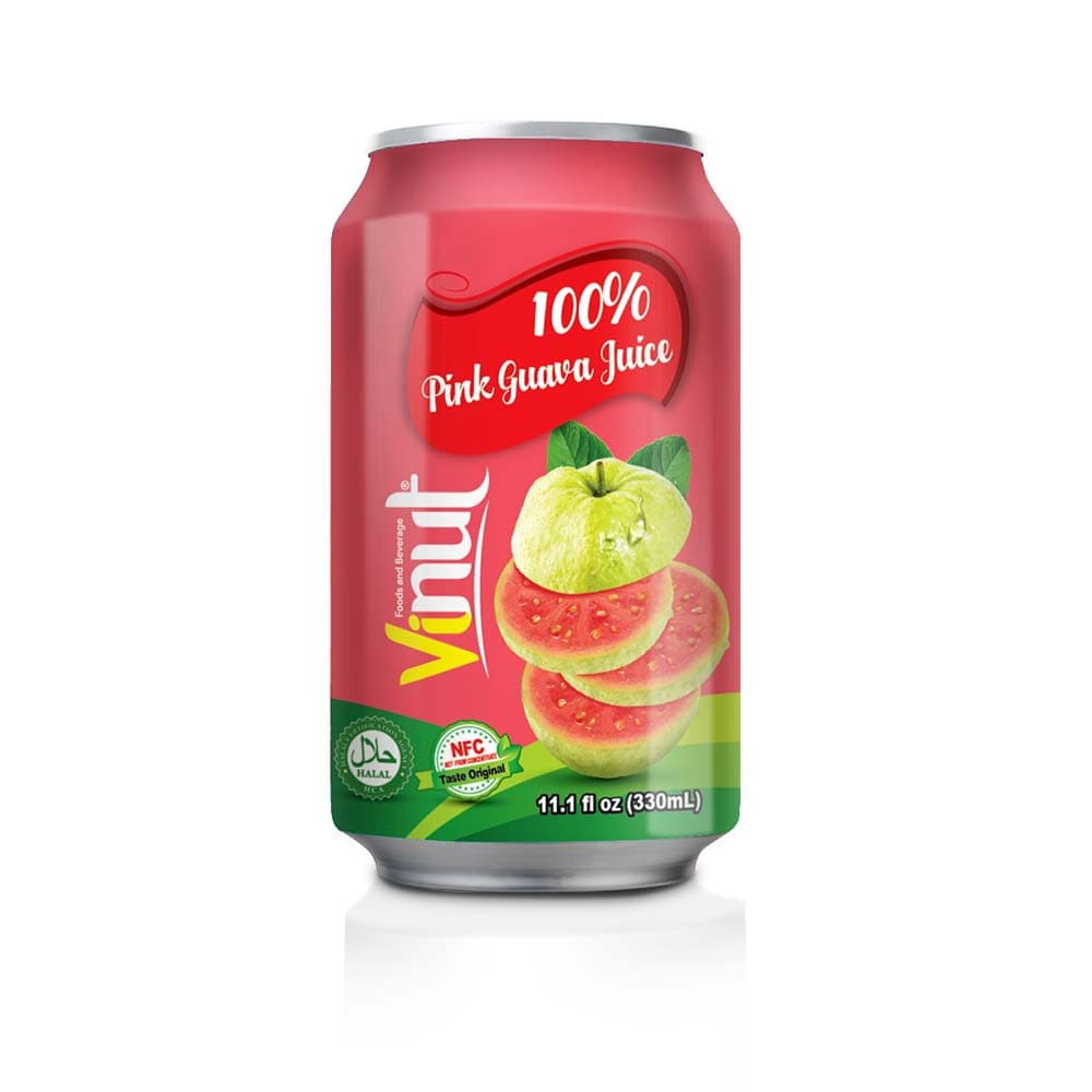 VINUT 100% Rózsaszín Guava Lé, 11.1 fl oz (330 mL) doboz