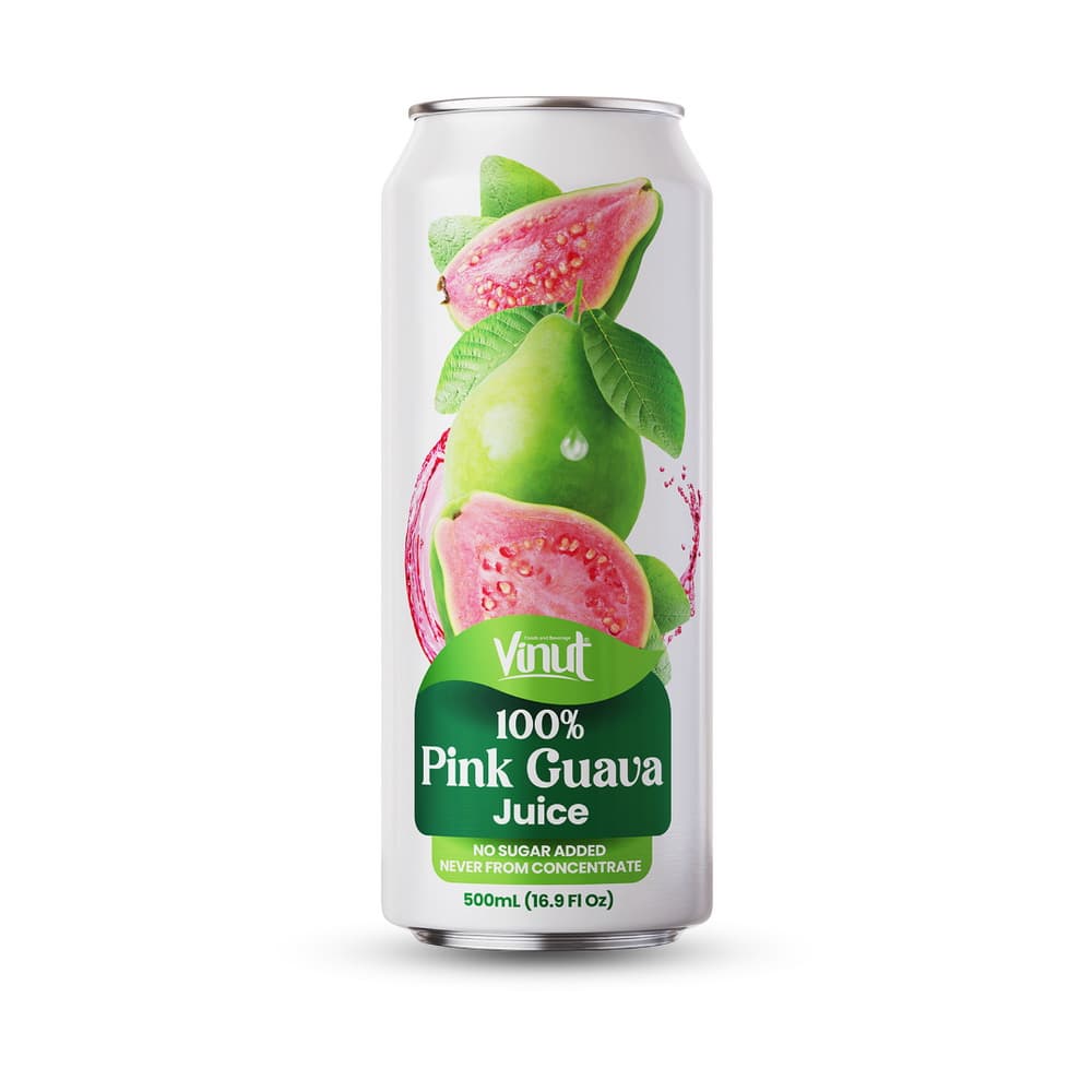 VINUT 100%-os Rózsaszín Guavalé, Hozzáadott Cukor Nélkül, Nem Sűrítményből, 16.9 fl oz 500 mL