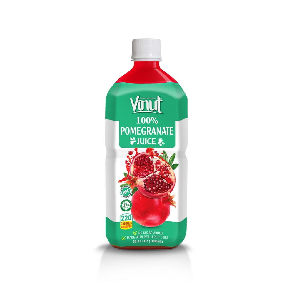 VINUT 100%-os Gránátalmalé, Hozzáadott cukor nélkül, 33.8 fl oz (1,000 mL) PET palack