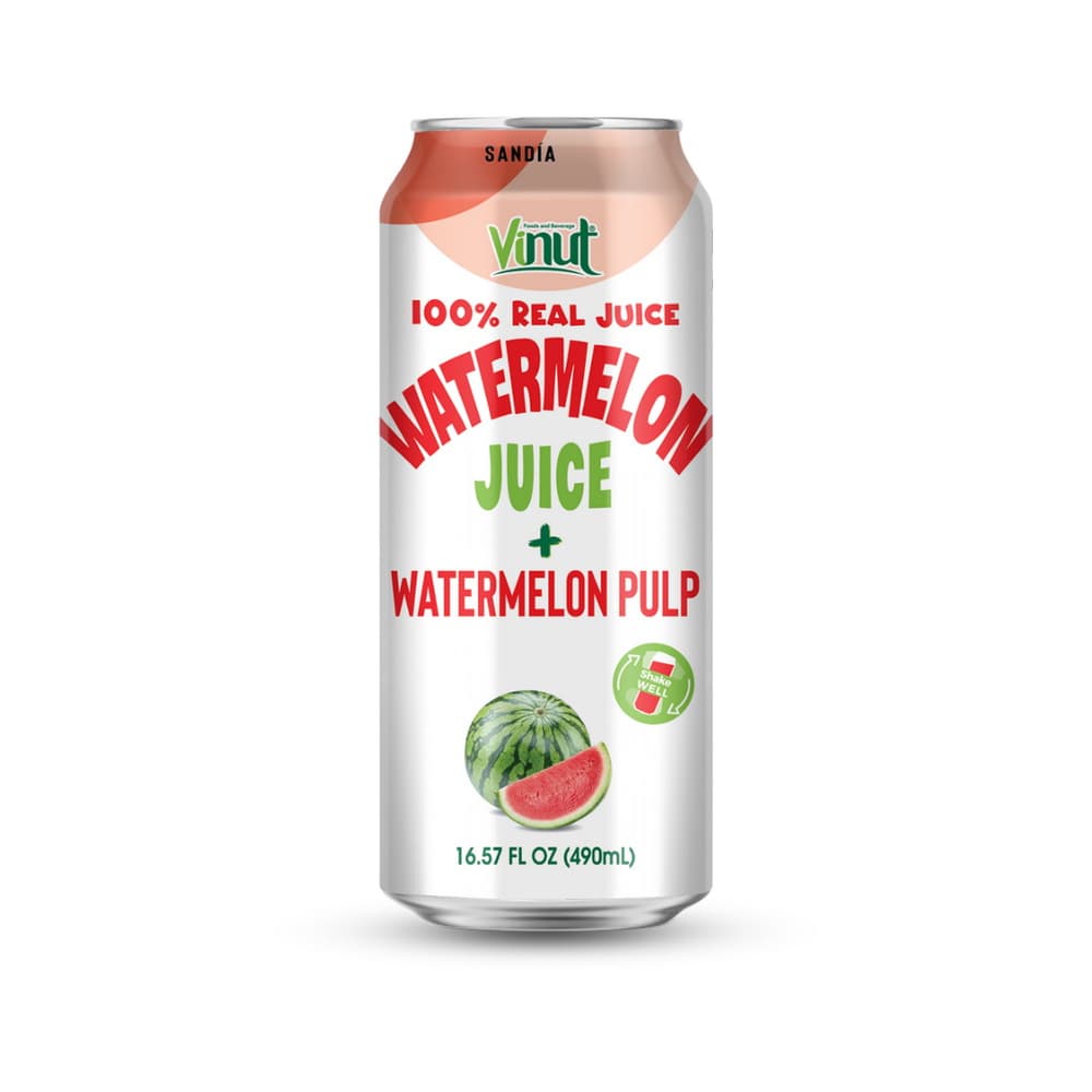 VINUT 100%-os görögdinnyelé görögdinnye gyümölcshússal, 16.57 fl oz 490 mL