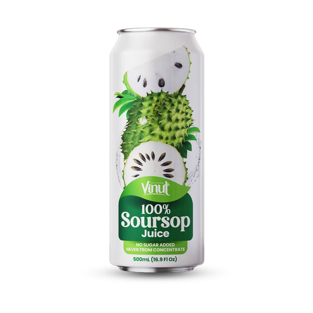 VINUT 100%-os Soursop Gyümölcslé, Hozzáadott Cukor Nélkül, Nem Sűrítményből, 16.9 fl oz 500 mL