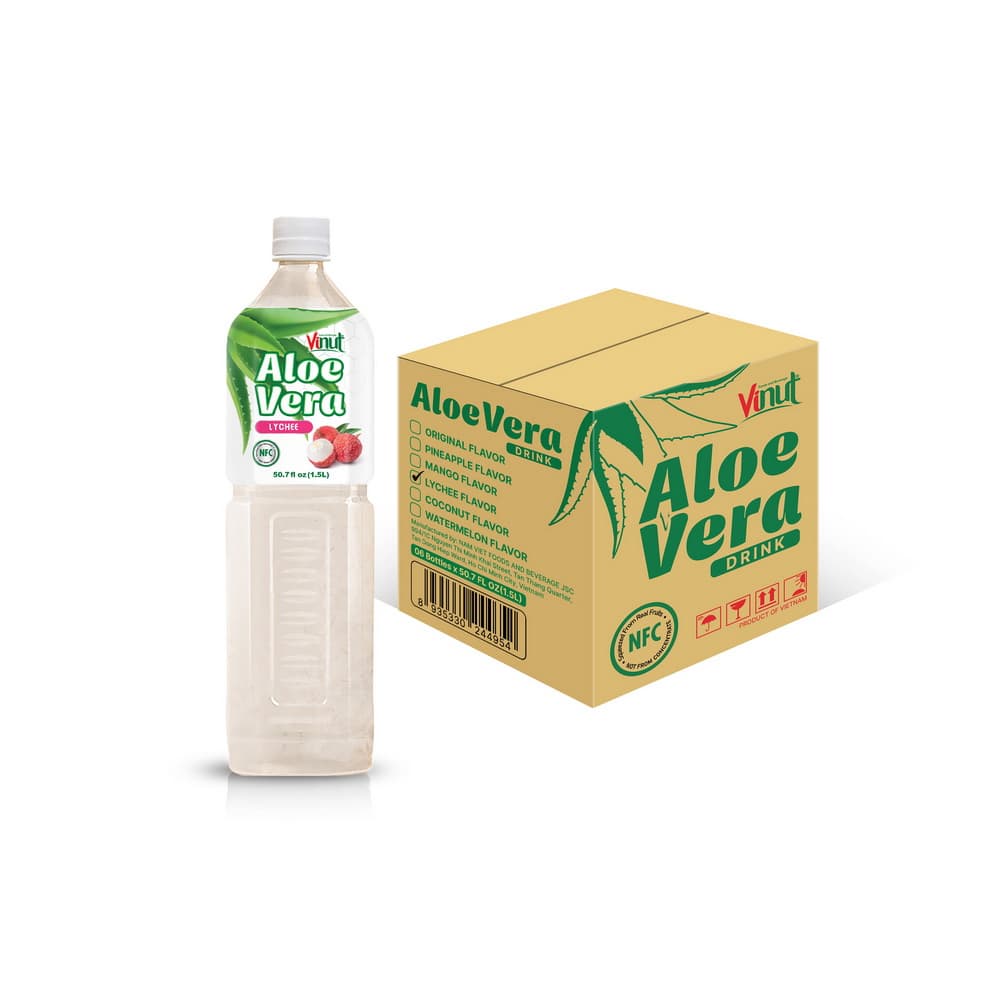 VINUT Licsis Aloe Vera ital, NFC, PET palack, 50.7 fl oz 1.5 L