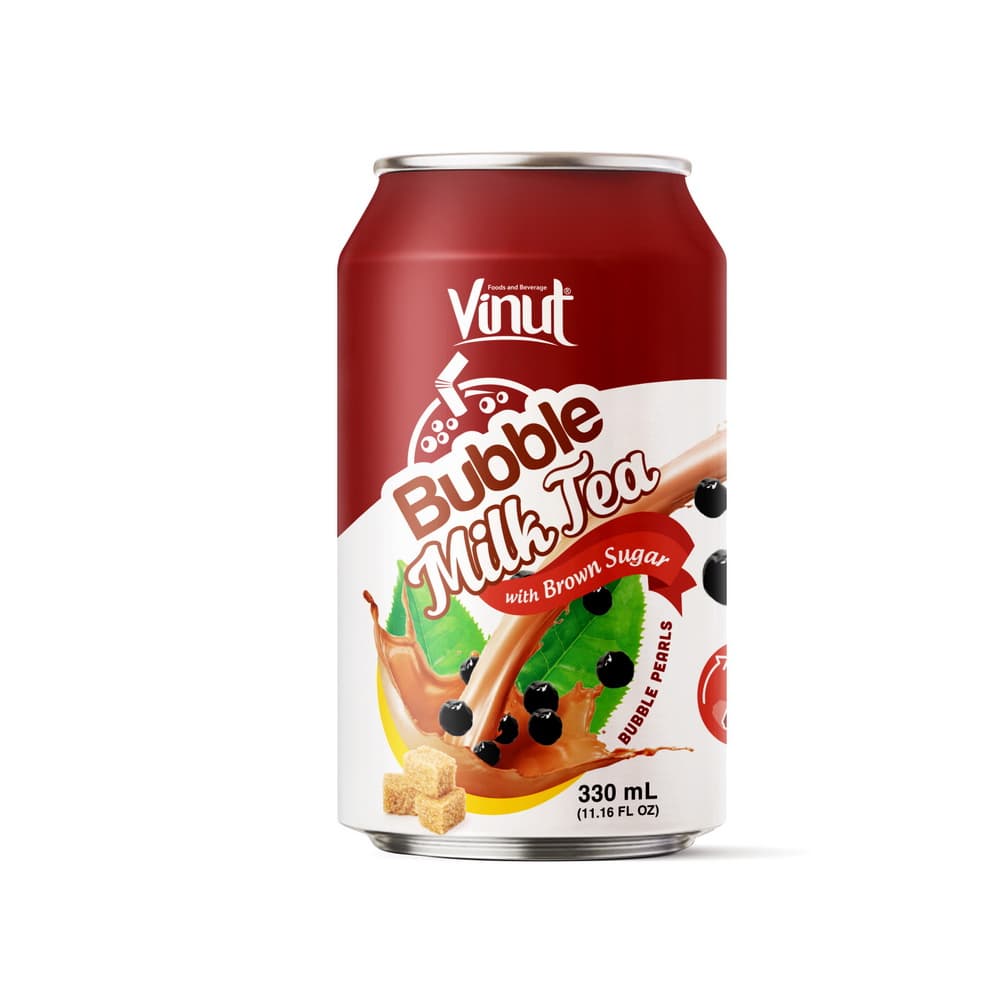 VINUT Bubble Tea Barna Cukorral, Doboz, 11.16 fl oz 330 mL