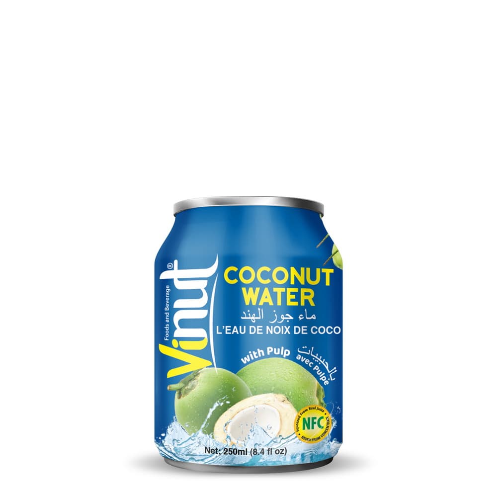 VINUT Kókuszvíz gyümölcshússal, NFC, dobozos, 8.45 fl oz 250 mL
