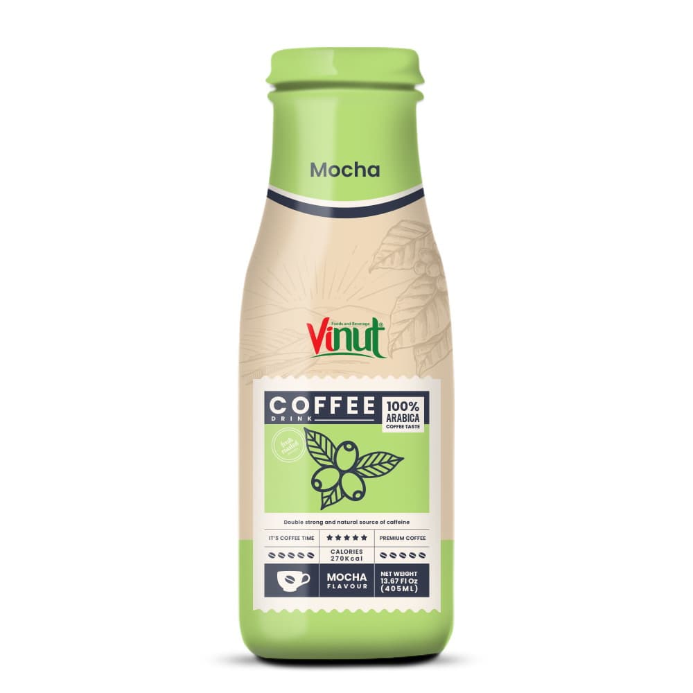 VINUT Mokka Ízű Kávéital, 100% Arabica, Palack, 13.87 fl oz 405 mL