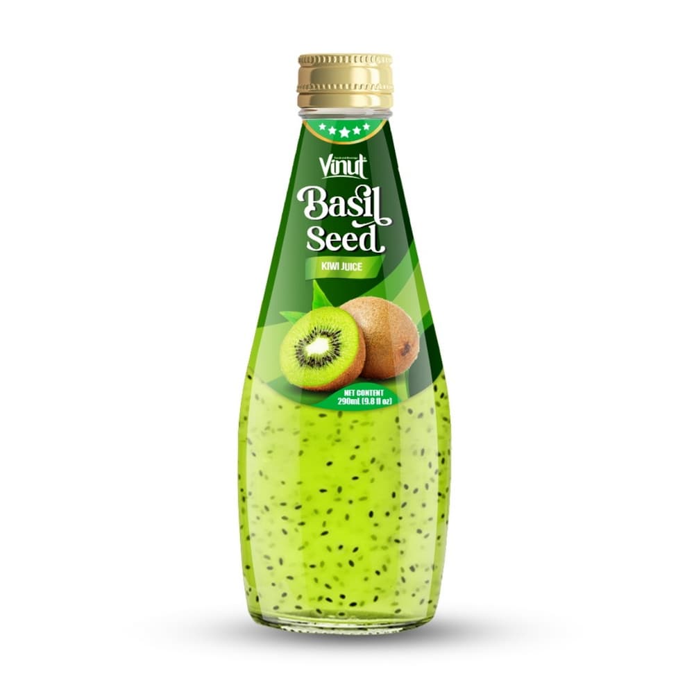 VINUT Kivis bazsalikommagos gyümölcslé, Üvegpalack, 9.8 fl oz (290 ml)