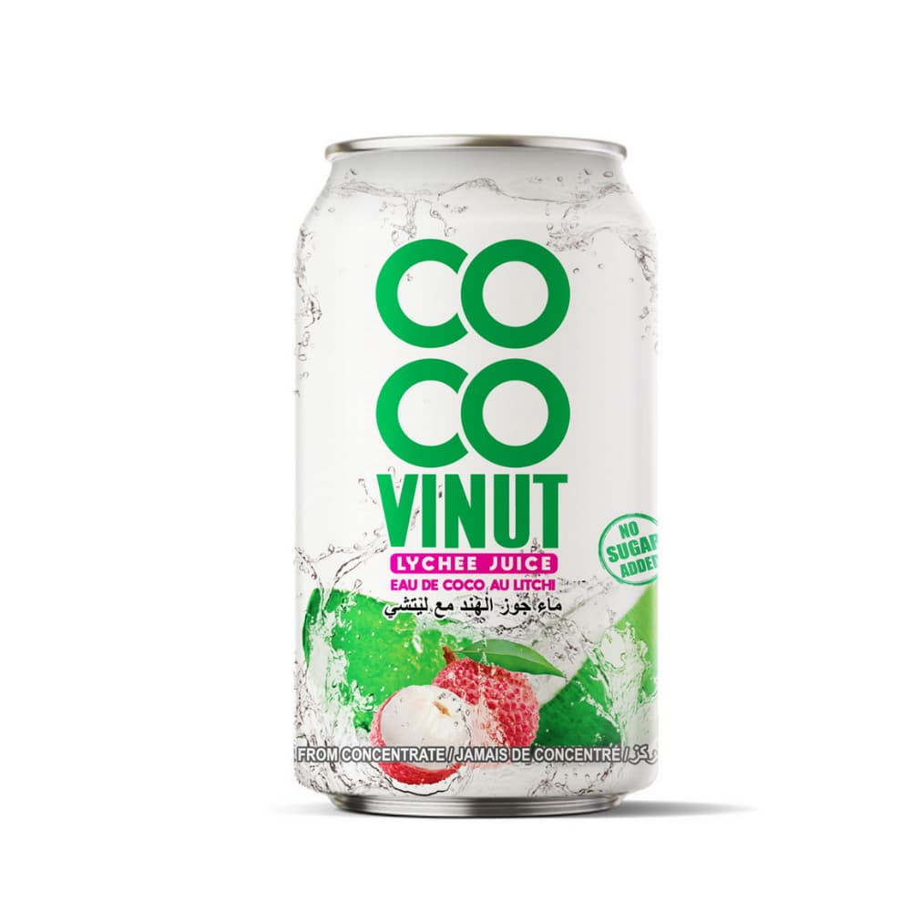 VINUT Kókuszwasser Licsilével, Hozzáadott cukor nélkül, 330 mL