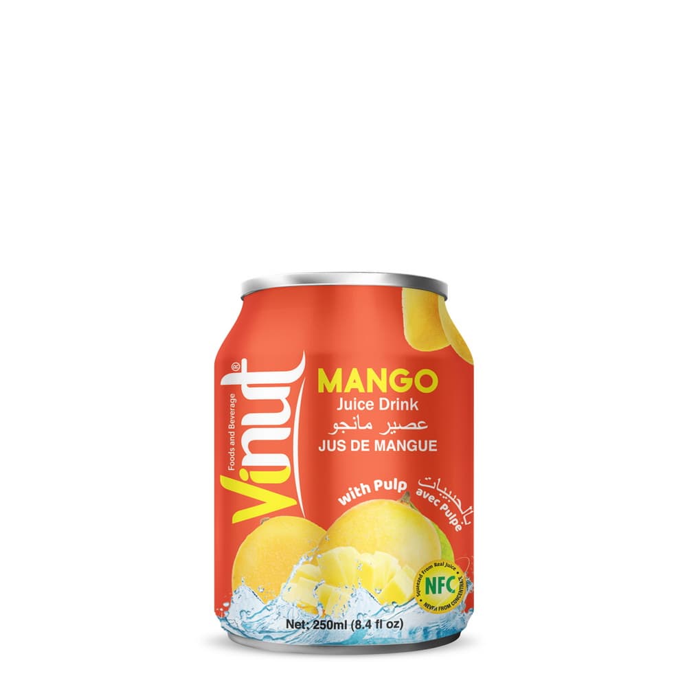 VINUT Mangó gyümölcsital gyümölcshússal, 8.4 fl oz (250 mL) doboz