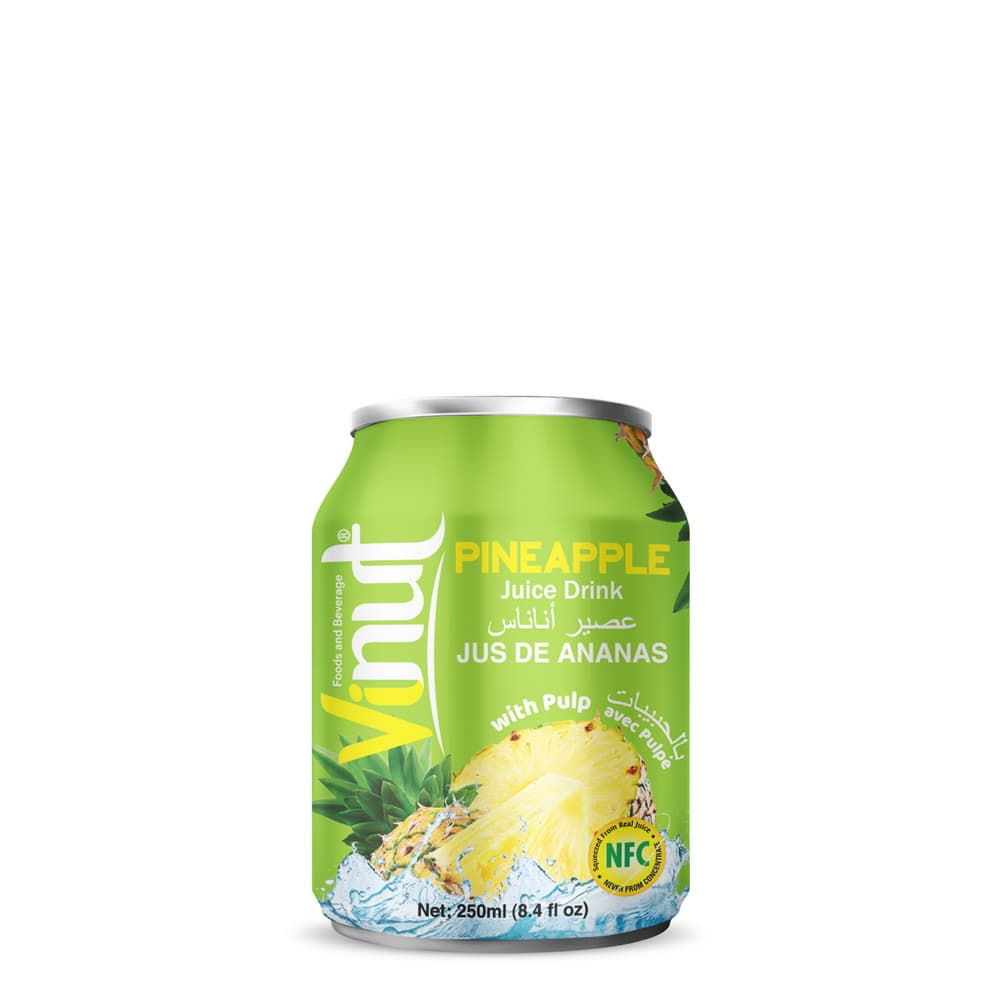 VINUT Ananász gyümölcsital gyümölcshússal, 8.4 fl oz (250 mL) dobozos