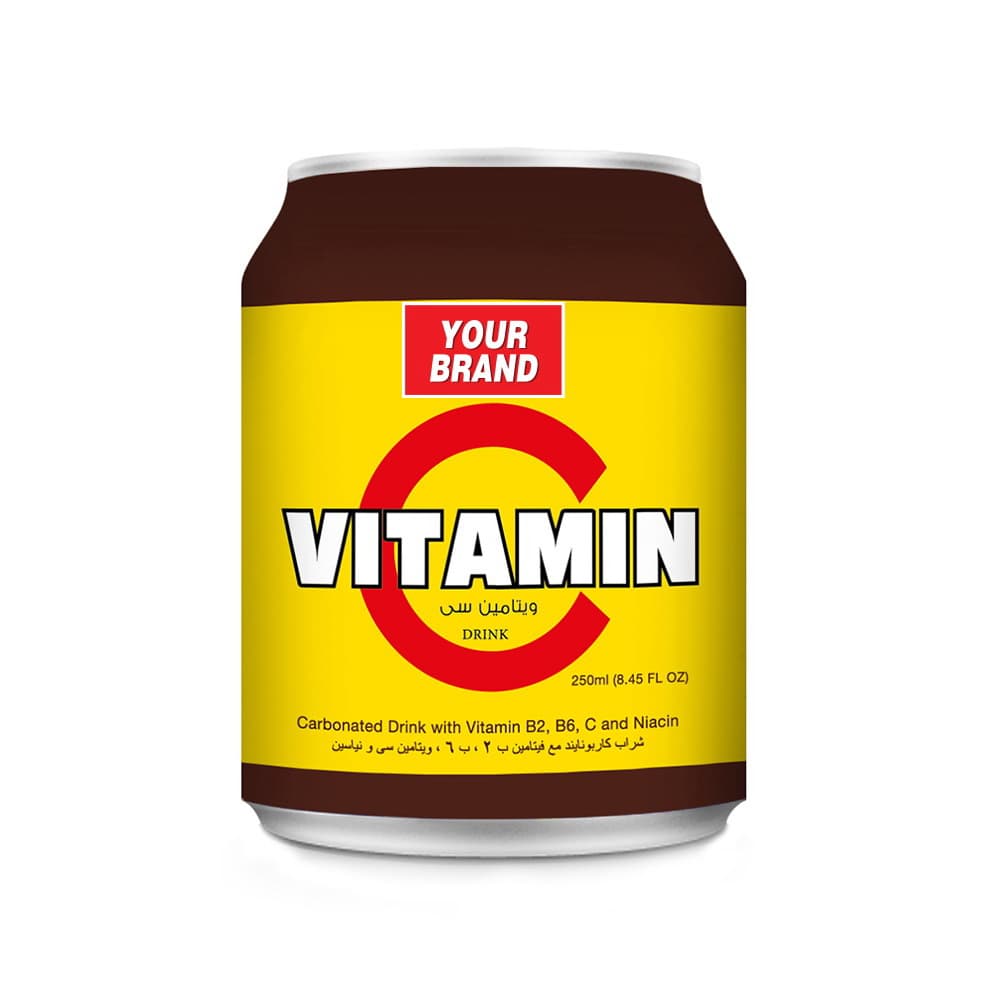 VINUT C-vitaminos szénsavas ital, B2, B6, C-vitaminnal és niacinnal, Alacsony doboz, 8.45 fl oz (250 mL)